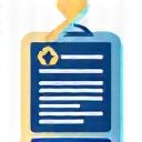 Symbole de validation des acquis de l'expérience (VAE), des certificats et des connaissances.